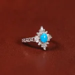 انگشتر فیروزه عجمی زنانه کد 35164