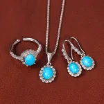 نیم ست فیروزه زنانه کد 35172