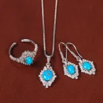 نیم ست فیروزه زنانه کد 35179