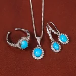نیم ست فیروزه زنانه کد 35187