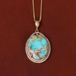 گردنبند فیروزه زنانه کد 35218