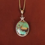 گردنبند فیروزه زنانه کد 35223