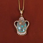 گردنبند فیروزه زنانه کد 35224