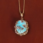 گردنبند فیروزه زنانه کد 35233