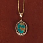گردنبند فیروزه زنانه کد 35238