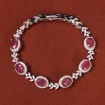 دستبند یاقوت سرخ زنانه کد 35263