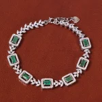 دستبند زمرد ذنانه کد35266