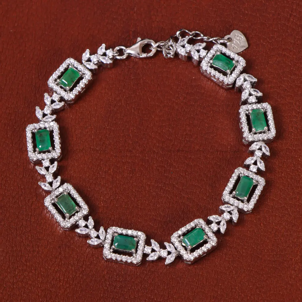 دستبند زمرد زنانه کد35272