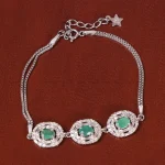 دستبند زمرد زنانه کد35274