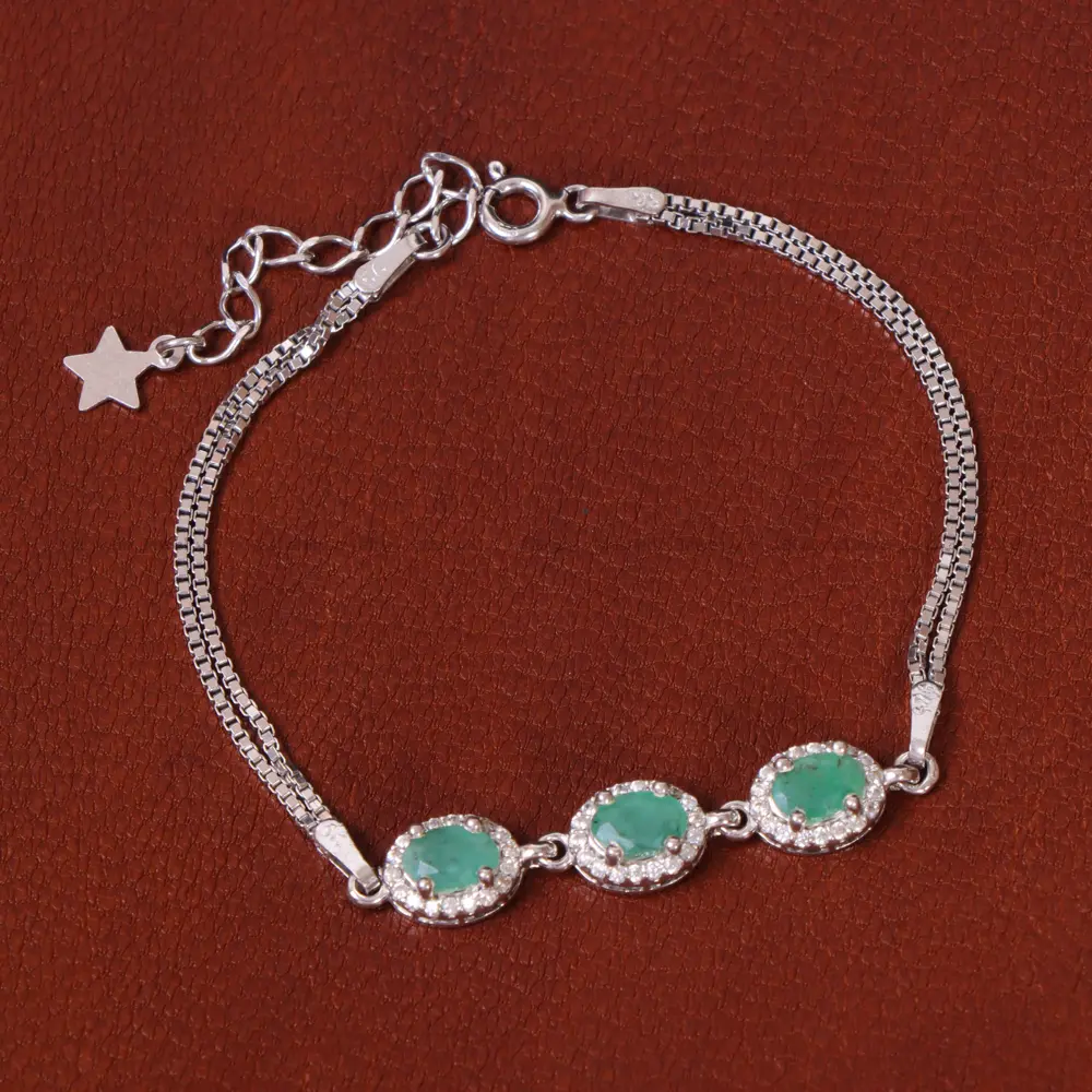 دستبند زمرد زنانه کد35276