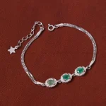 دستبند زمرد زنانه کد35277