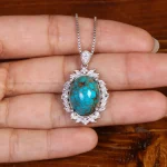 گردنبند فیروزه زنانه کد 34762