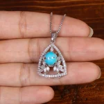 گردنبند فیروزه زنانه کد 34769