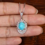گردنبند فیروزه زنانه کد 34772