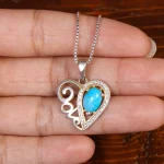 گردنبند فیروزه زنانه کد 34773