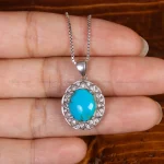 گردنبند فیروزه زنانه کد 34777