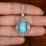 گردنبند فیروزه زنانه کد 34778