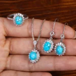 نیم ست فیروزه زنانه کد 34786
