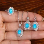 نیم ست فیروزه زنانه کد 34787