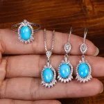 نیم ست فیروزه زنانه کد 34788