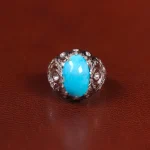 انگشتر فیروزه عجمی مردانه کد 34905