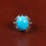 انگشتر فیروزه عجمی مردانه کد 34911