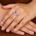 انگشتر عقیق سوسنی زنانه کد 34943