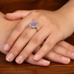 انگشتر عقیق سوسنی زنانه کد 34952
