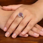 انگشتر عقیق سوسنی زنانه کد 34955