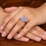انگشتر عقیق سوسنی زنانه کد 34956
