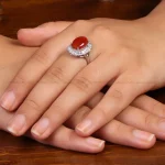 انگشتر عقیق زنانه کد 34963