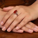 انگشتر عقیق زنانه کد 34964
