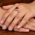 انگشتر عقیق زنانه کد 34965