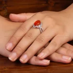 انگشتر عقیق زنانه کد 34966