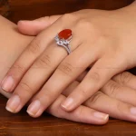 انگشتر عقیق زنانه کد 34969