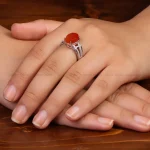 انگشتر عقیق زنانه کد 34975