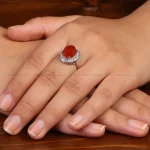 انگشتر عقیق زنانه کد 34976