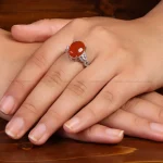 انگشتر عقیق زنانه کد 34977