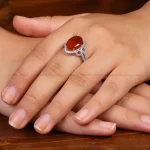 انگشتر عقیق زنانه کد 34978