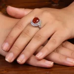 انگشتر عقیق زنانه کد 34979