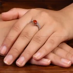 انگشتر عقیق زنانه کد 34982