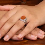 انگشتر عقیق زنانه کد 34989