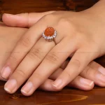 انگشتر عقیق زنانه کد 34994