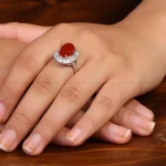 انگشتر عقیق زنانه کد 34999