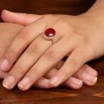 انگشتر عقیق زنانه کد 35000