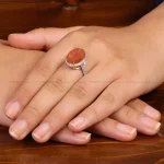 انگشتر عقیق زنانه کد 35011