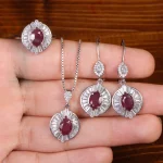 نیم ست یاقوت سرخ زنانه کد 35029