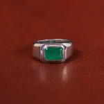 انگشتر زمرد مردانه کد 35049