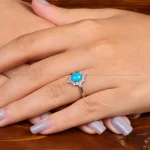 انگشتر فیروزه عجمی زنانه کد 35129