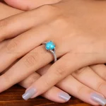 انگشتر فیروزه شجری زنانه کد 35139